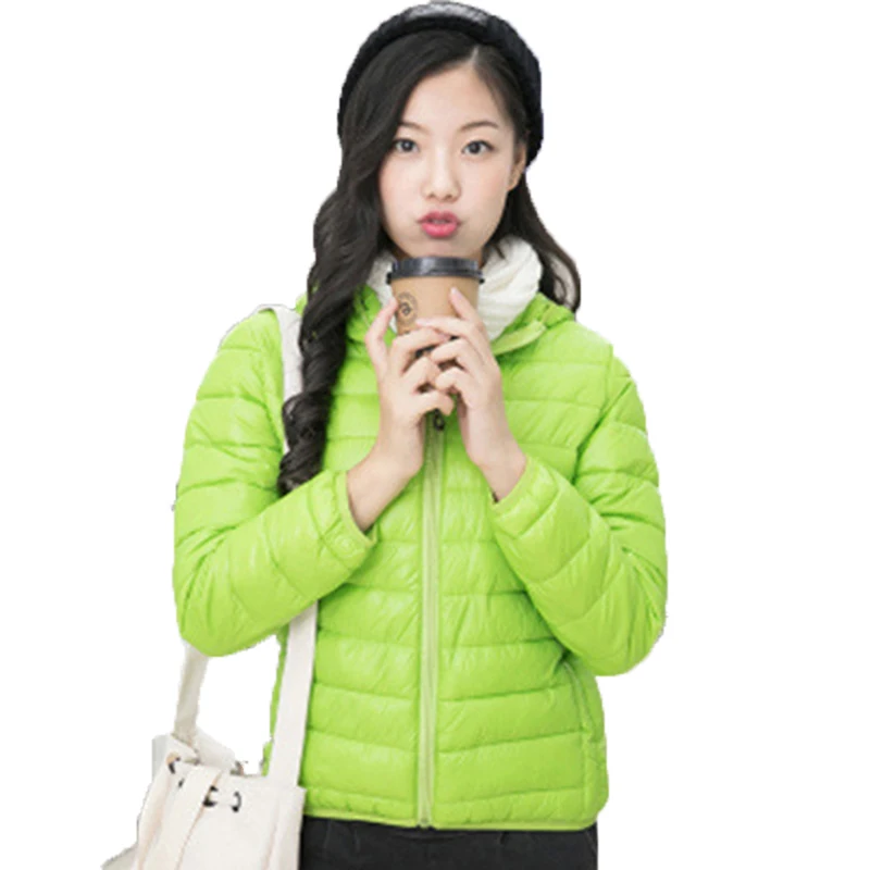 

Green/Black Color Short Winter Girls Warm Cotton Coats New Fashion Slim Casual Kids Autumn Jackets Hooded Children Outwear Coat