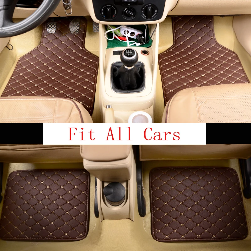 

Universal Car Floor Mats Leather Waterproof Carpet Floor Mats For Audi A5 A3 Sportback A6 C7 C6 Avant TT Mk2 Q3 Q5 Q7