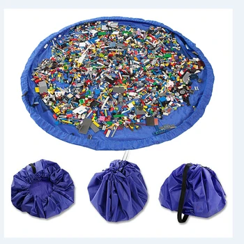 

Diameter 150cm 59" Kids Toy Storage Bags & Play Mat XL Drawstring Organization Bin Box Storage Mat Portable Hanging Organizers