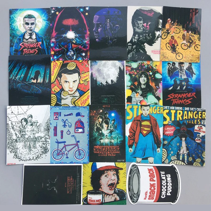 

AQK 36Pcs/lot Stranger Things Sticker American Drama For Car Suitcase Laptop Bicycle Phonecase Vinyl Dope Sticker Decal Kids Toy