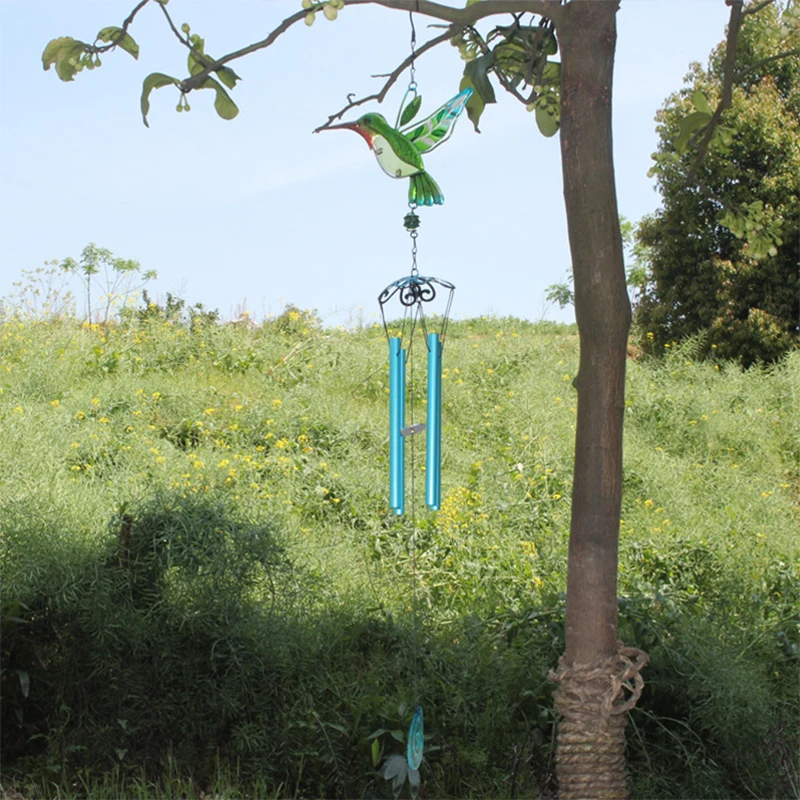 Современная птица зеленый колокольчики аксессуары для труб модель украшения фигурка креативный металлический колокольчик миниатюрная Ремесленная Подарочная игрушка