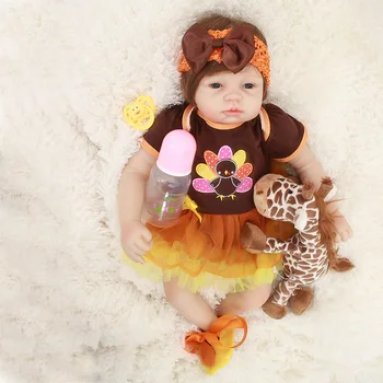 

Bebes reborn dolls toys gift 22"53cm soft silicone reborn baby dolls alive newborn girl babies educational toy rebirth doll