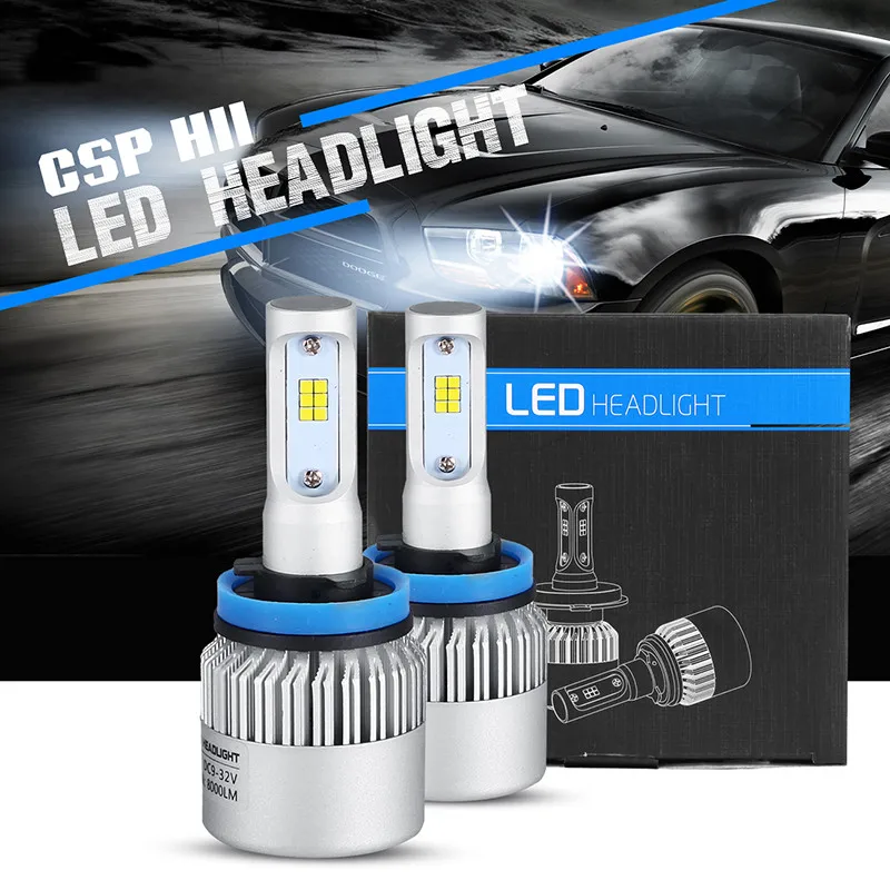 

Autofeel H8 H9 H11 Led Automobiles Headlight Bulb 72W 8000LM 6500K White Low Beam For Audi/BMW/Ford/Toyota Car Headlamp Bulbs