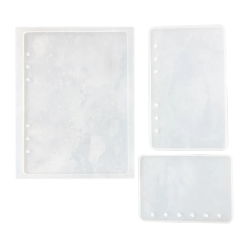 Clear white A7/A6/A5 косметическое зеркало в форме ноутбука силиконовая форма DIY полимерная книга из эпоксидной смолы Silicome плесень прозрачный книга - Цвет: Clear white