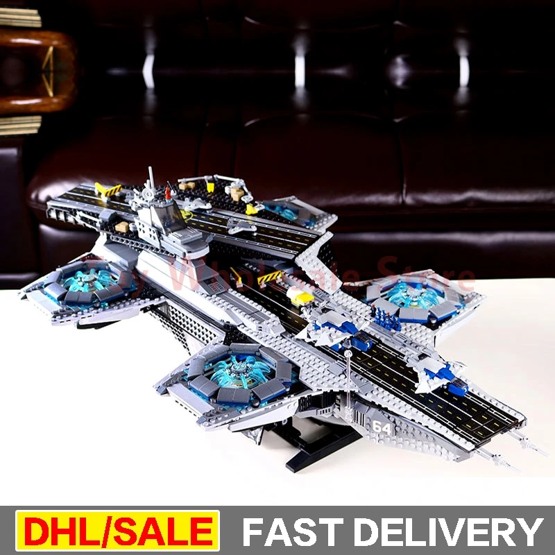 

LEPIN 07043 3057Pcs marvel Super Heroes The Shield Helicarrier Building Block Kits lepinings Toys Clone 76042