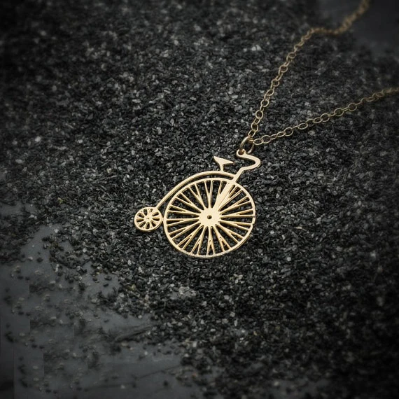 

Origami Charm Bicycle Necklace Women Stainless Steel Jewelry Gift For Sport Lover Accept Drop Shipping YP6408
