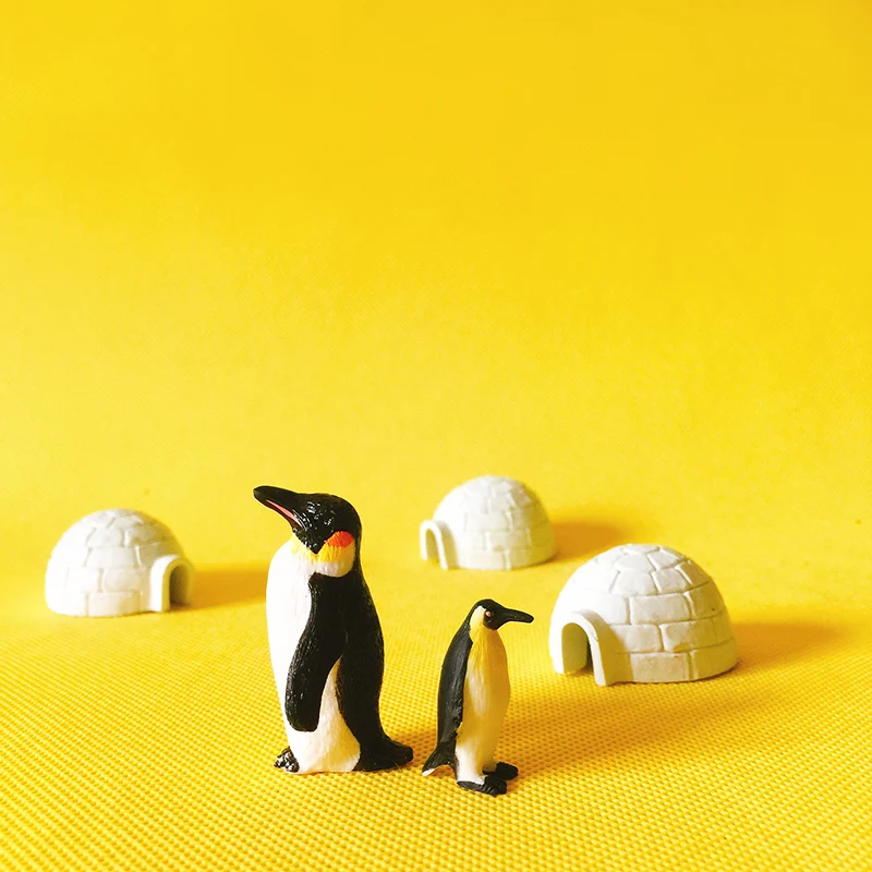 Пингвин/ледяной дом/белый медведь/миниатюрный/милый/Сказочный Садовый Гном/мох Декор террариума/ремесла/Кукольный дом/фигурка/игрушка/модель