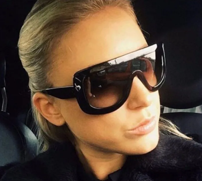 

M32 2016 New Fashion Sunglasses Women Vintage Oversize Sunglasses Luxury Brand Designer Men Integrated Sun glasses Shades UV400