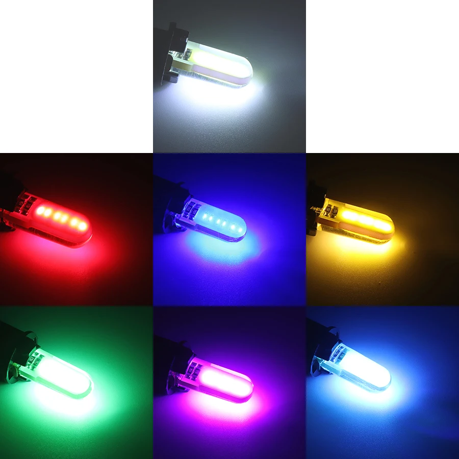 Новый T10 194 2825 WY5W W5W COB светодиодный силикагель водонепроницаемый клиновидный