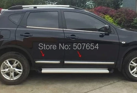 

Higher star stainless steel 4pcs Side Door decoration trim,door strip,side door protect plate for Nissan QASHQAI 2008-2012