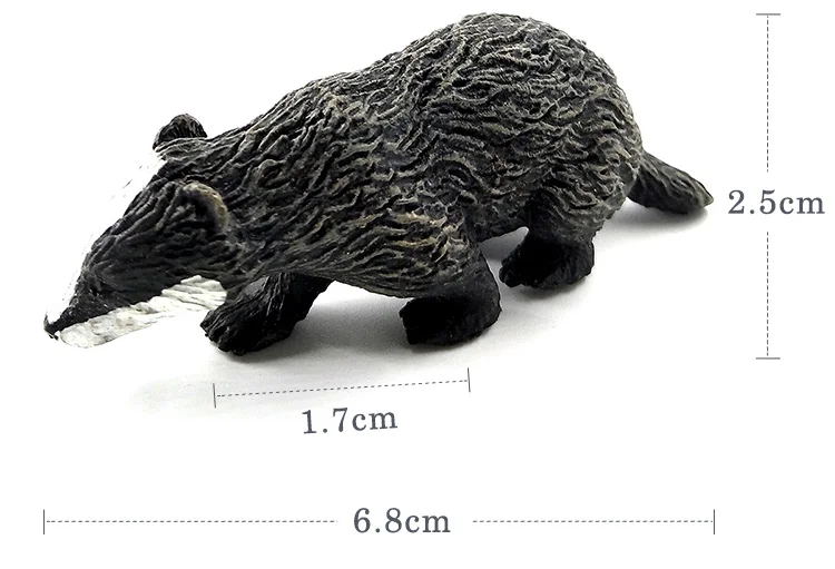 Моделирование леса диких животных модель один кусок Барсук Росомаха Anteater Beaver Bear фигурка ПВХ игрушка фигурка подарок для детей