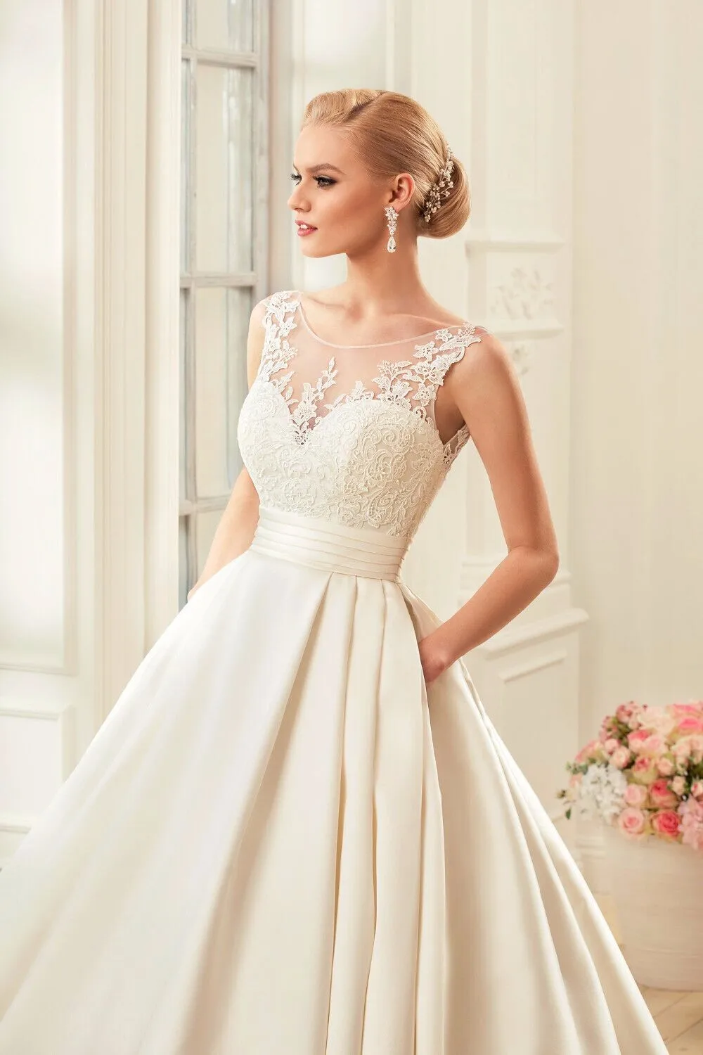 Robe De Mariage 2019 кружевное бальное платье свадебное Свадебные платья с жемчугом v