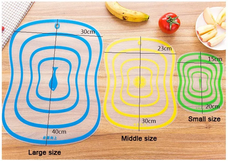 ERMAKOVA набор из 4 гибких пластиковых разделочных блоков коврик красочные кухня разделочная доска Нескользящая Антимикробная с еда значки