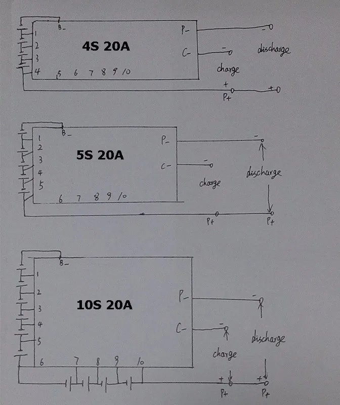 Флейта 3S Φ 6s 7s 8s 9s 10S cells 20A BMS PCM 18650 защитная плата литий ионной батареи 3 7 в для 103450