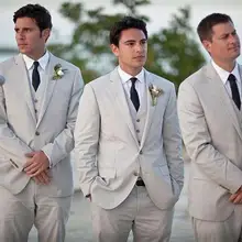 Изготовленный На Заказ зазубренный лацкан с двумя кнопками тонкий модный лучший мужской свадебный смокинг жениха 3 шт. Высокое качество куртка+ брюки+ жилет