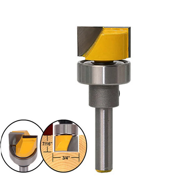 1/4 Inch Shank Mortise Template Router Bit Woodworking Milling Cutter Tenon Cutter for