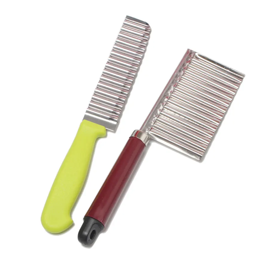 

Stainless Steel French Fry Cutter Potato Vegetable Wave Knife Professional Chopper Ripple Knife Cooking Tools Fruit Cutter Tool