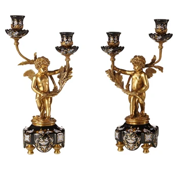 

Good quality copper candle holder European style luxury Home Furnishing candle creative decorative candlestick ornaments