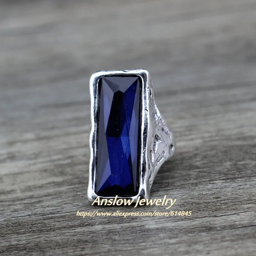 Anslow Original Design Vintage Retro Large Big Square Crystal Wedding Ring For Women Female Jewelry Accessories LOW0024AR wedding rings,womens ring,finger rings,jewelry rings,ring jewelry