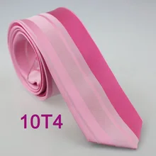 Yibei Coachella Галстуки розовый/ярко-розовый несимметричность Stripes Средства ухода за кожей шеи галстук узкий моды Для мужчин тонкий Средства ухода за кожей Шеи Галстук горячие Свадьба Gravata