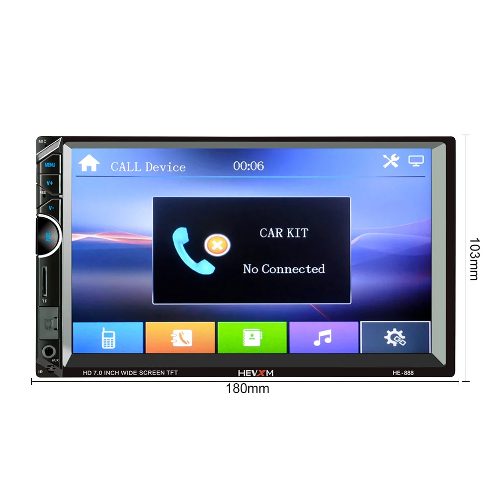 AIYIMA 7 &quotHD 2 Din сенсорный экран цифровой дисплей Bluetooth Мультимедиа видео MP5 плеер AUX