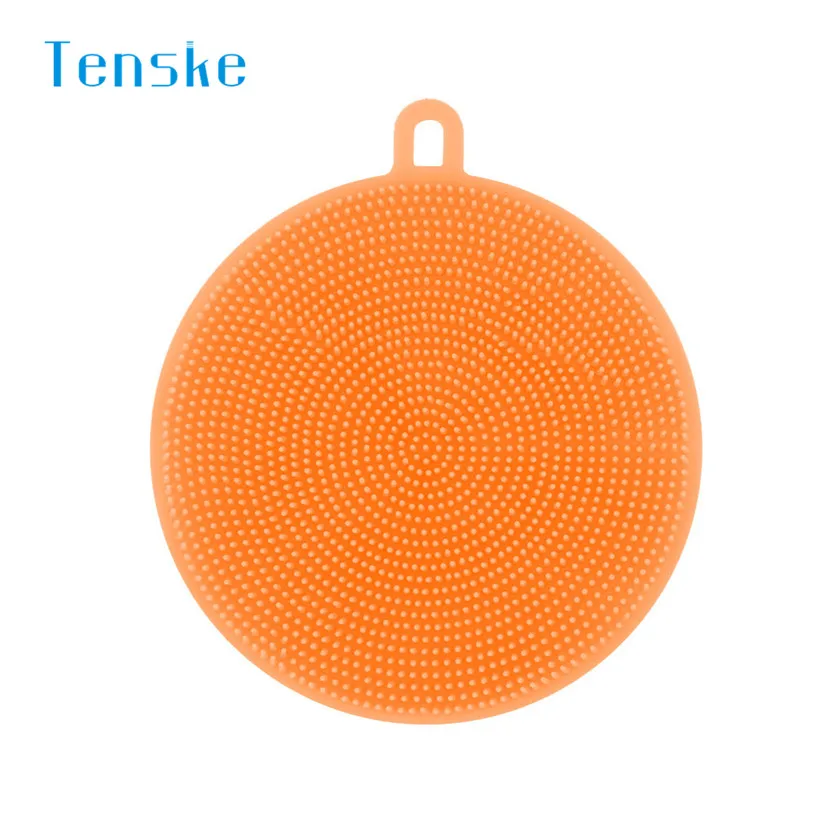 

magic sponge esponja Silicone Dish Washing Sponge Scrubber Kitchen Cleaning antibacterial Tool u70825 scouring pad