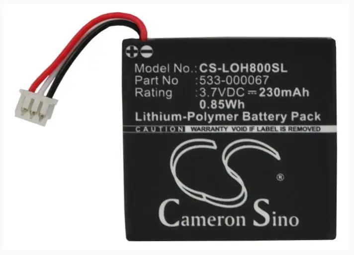 Cameron Sino 230mAh battery for LOGITECH H800 533-000067 AHB472625PST L/N: 1109 1110 SYNERGY | Электроника