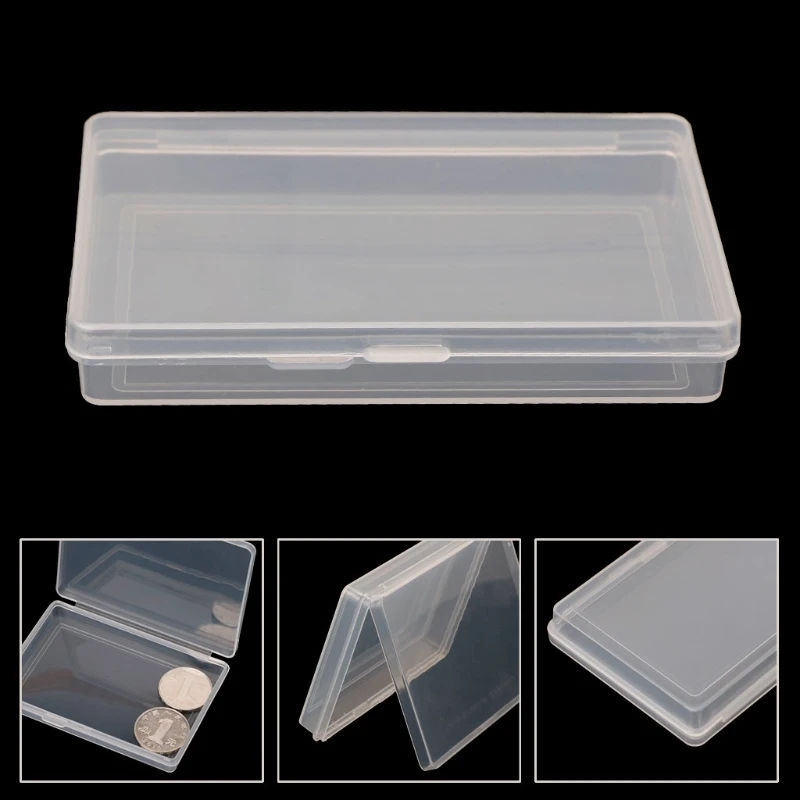 

Rectangle Plastic Storage Case Collection Box Jewelry Container ID Card Business Bank Card Holder Hardware Accessory Organizer