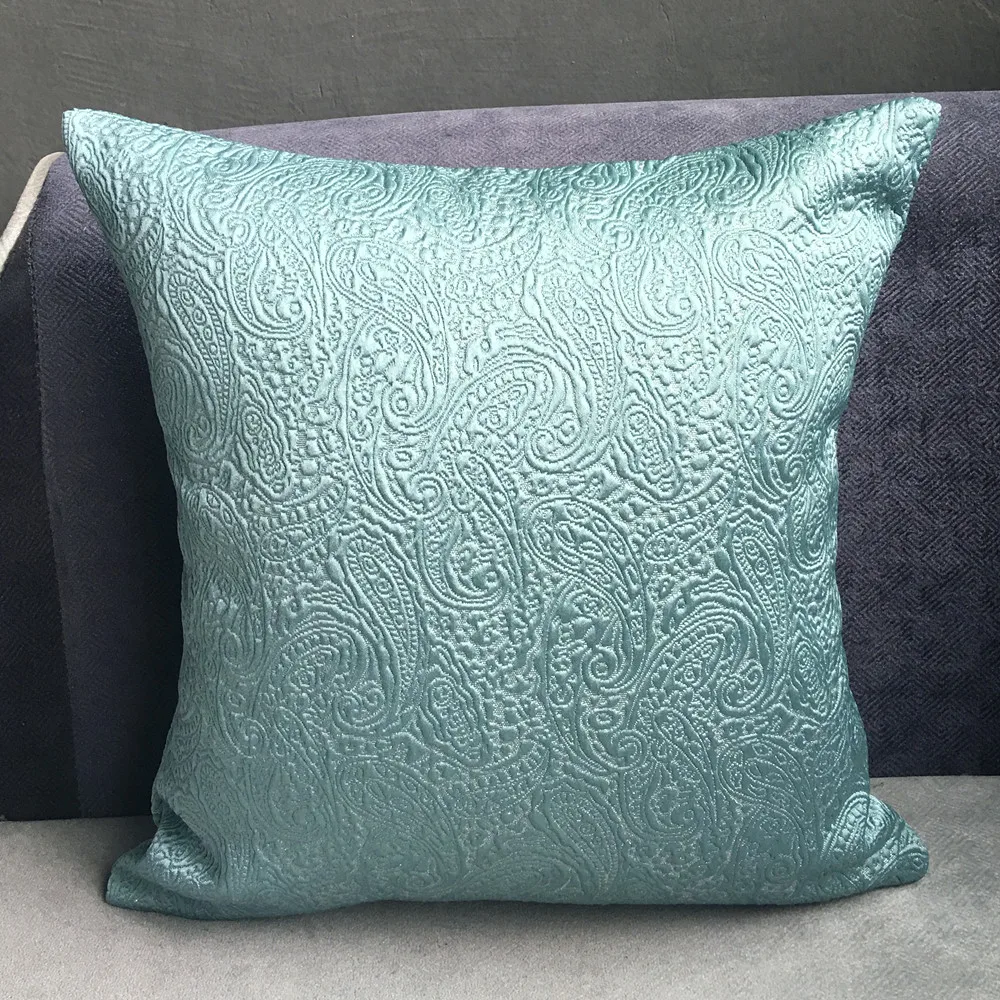 Classical Euro Jacquard Woven Small PAISLEY Decorative Cushion Cover Square Designer Sofa Pillow ...