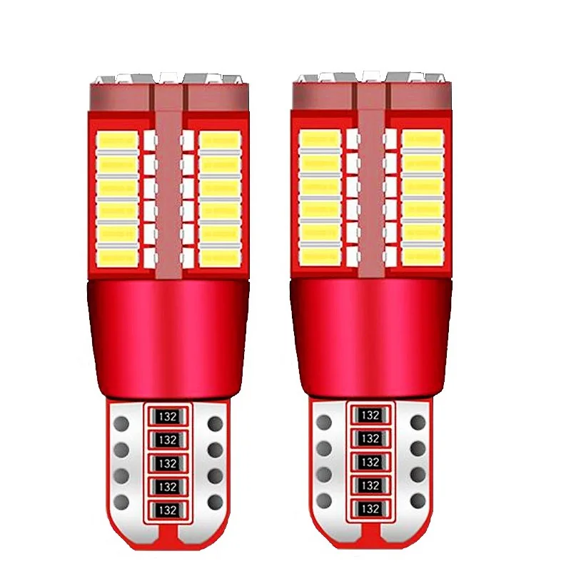 2 шт. T10 светодиодный лампы 192 2825 w5w супер яркий 57 SMD 3014 Светодиодный 57smd CANBUS без ошибок Авто Клин светильник автомобиля Авто габаритный фонарь 12V