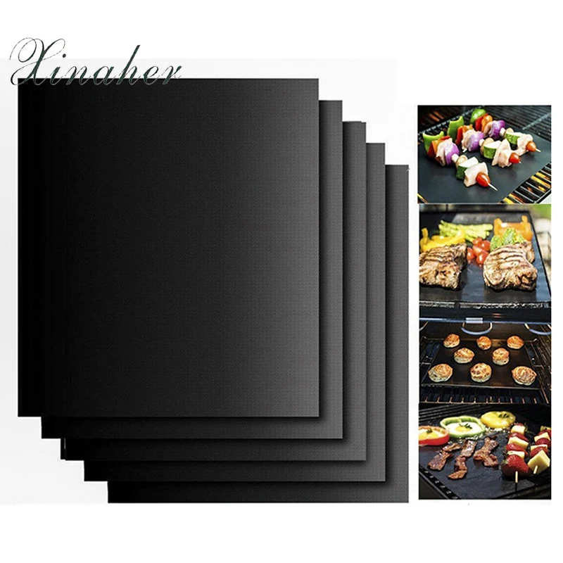 3pcs/set teflon Extra thick heat resistant teflon BBQ Grill Mat