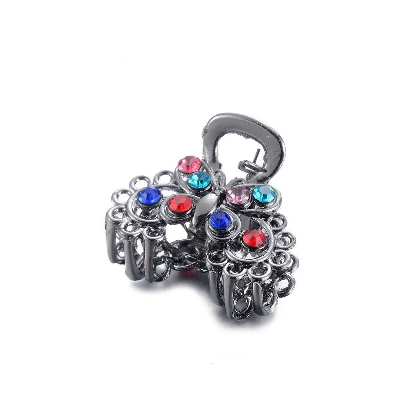 

Charms Rhinestone Butterfly Hair Claws Gun Black Hair Crab Ornaments Crystal Flowers Vintage Hair Clip Wedding Hair Jewelry Gift