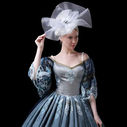 

European Court Dress Sissi Princess Long Dress Halloween Snow White Suit Cinderella Queen Dress Cosplay Clothing for Party Show