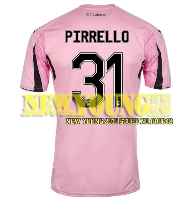 2016 Serie A Thai version U S Citta di Palermo soccer jerseys 15 16 BRUGMAN  VAZQUEZ GILARDINO Home Away football shirt - AliExpress