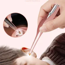 Светодиодные детские ушные палочки для детей, легкий инструмент для чистки ушей, инструмент для гигиены уха, обеспечение безопасности, инструменты из нержавеющей стали