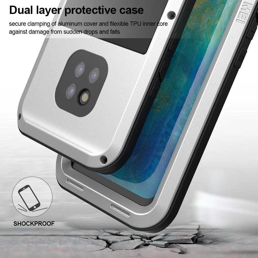Чехол для телефона Huawei Mate 20 Pro жесткий алюминиевый металлический протектор