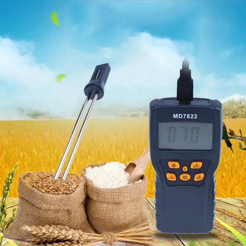 

New MD7822 LCD Display Digital Grain Moisture Meter Humidity Tester Contains Wheat Corn Rice Moisture Test Meter