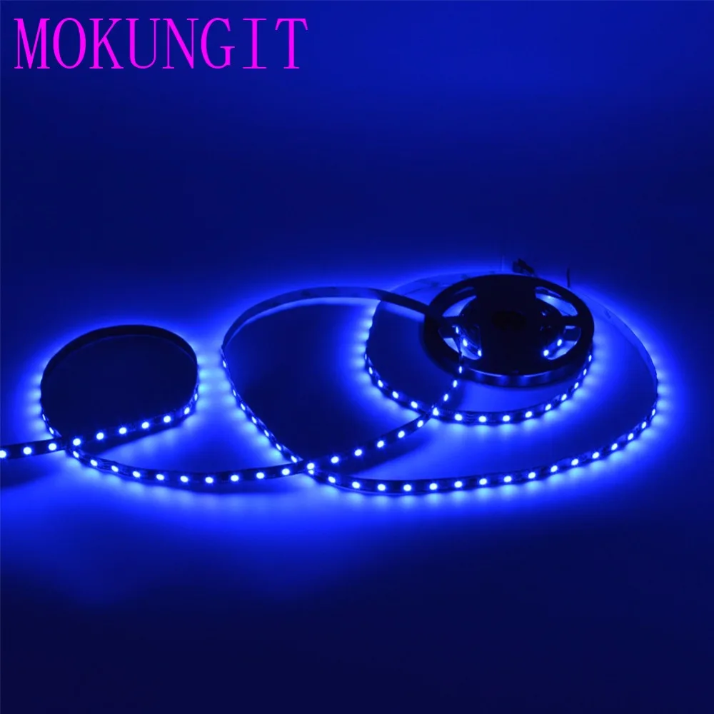 Mokungit 100 м 20x5 м DC12V WS2811 60leds/м Мечта Цвет 5050 RGB адресуемых гибкие светодиодные полосы света не Водонепроницаемый белый PCB