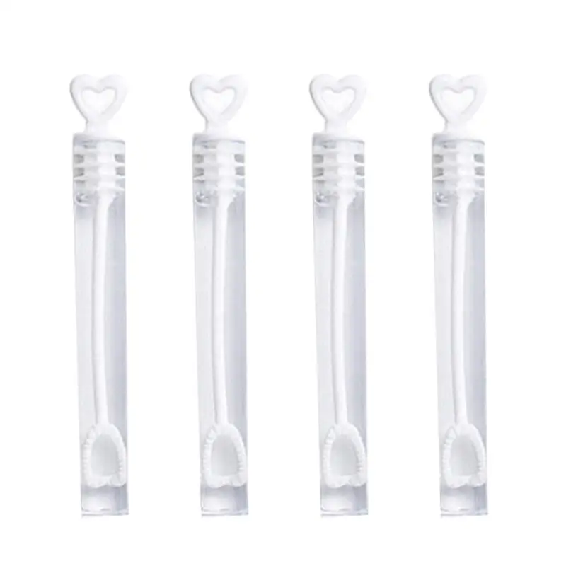 48pcs Wedding Bubble Wand Heart Tube Bubble Stick Party Favours Table
