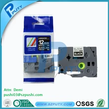 Высококачественная совместимая лента TZe-335 12 мм белая на черной ламинированной кассетной ленте TZe