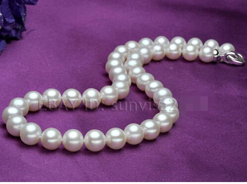 

FREE shipping>>> >>>s321 Women new 2015 necklace AAA+ white 9-10mm Akoya Genuine Pearl Necklace 6.07