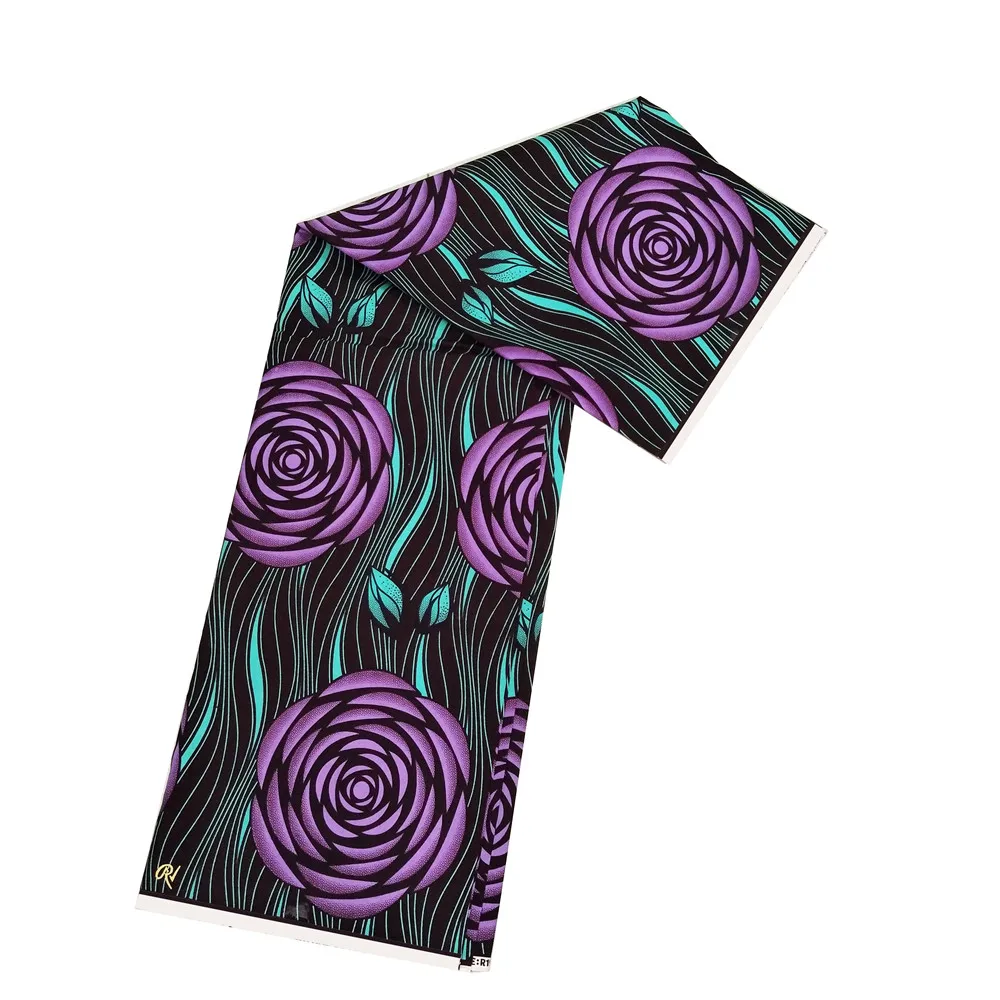 

2019 high quality ankara style real wax high quality real dutch wax wrapper for women dress A1274