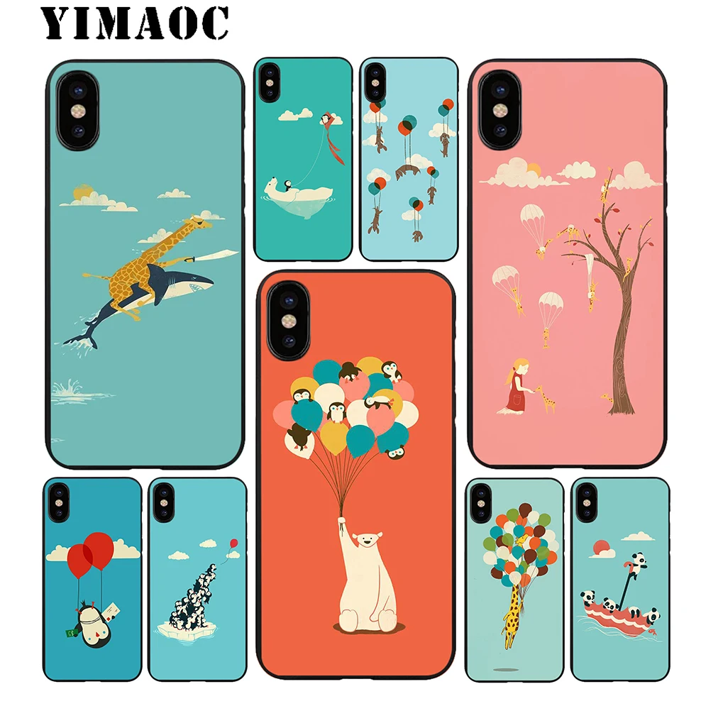 YIMAOC London Bus style Мягкий ТПУ Черный силиконовый чехол для iPhone X или 10 8 7 6 6S Plus 5 5S SE Xr Xs Max