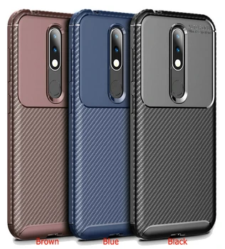 

30pcs/lot Ultra Thin Soft Slim TPU Armor Carbon Fiber Case For Nokia 4.2