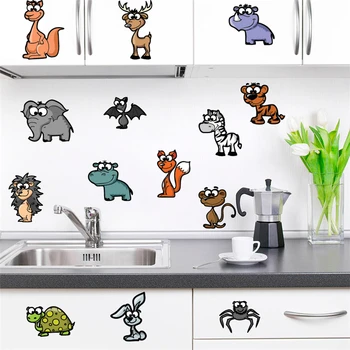 

Forest Animals Switch Wall Decals Bedroom Nursery Home Decor Cartoon Wall Stickers Pvc Poster Diy Mural Art Decoration