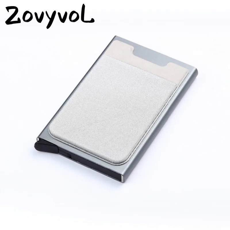 

ZOVYVOL 2019 Men Women Pocket Case RFID Aluminum Wallet DIY Color Card Holder thin Business ID Credit Card Holder Wallets COOL