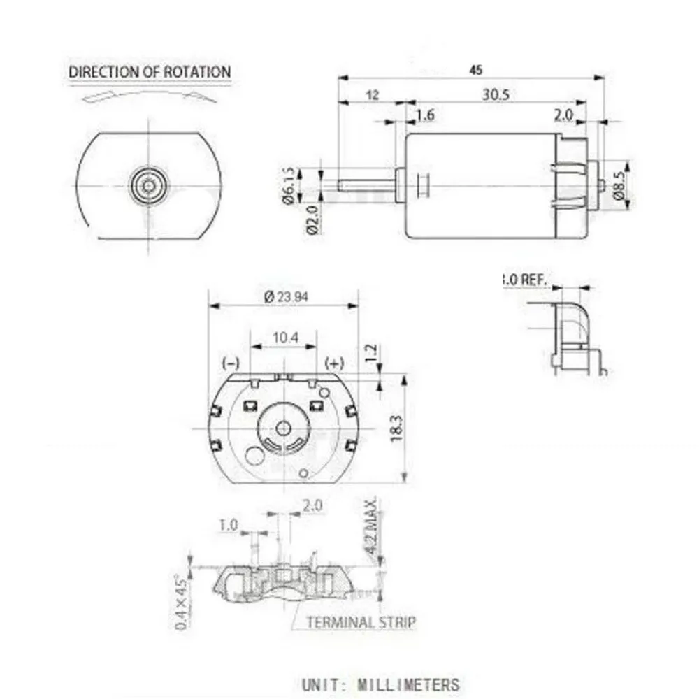 2 шт. FC-280PC Dc 12 вольт двигатели высокая скорость, микро мотор, мини мотор для автомобиля центральный дверной замок, автомобиль зеркало заднего вида окно