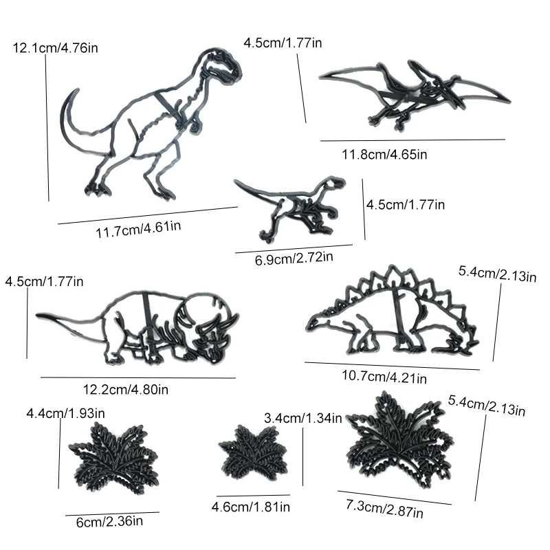 Hourong 8 шт./компл. динозавра формочка для печенья Пластик сахара форма для торта с помадкой формы для торта украшения инструменты динозавр выпечки печенья прессформы