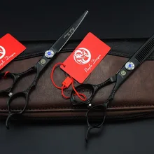 523#6," бренд фиолетовый дракон лучшие Парикмахерские ножницы Диаманте 440C парикмахерские ножницы для резки Thinning ножницы для волос