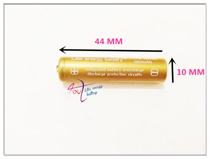 3,7 в литр энергии батареи 10440 380 мАч высокой емкости 3,7 в перезаряжаемые AAA батареи+ портативный аккумулятор коробка с батареей